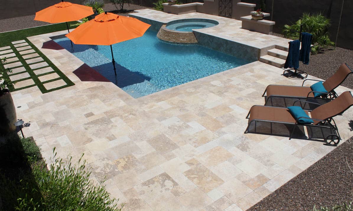 Pacific Coast Landscaping and Pool Travertine Pool